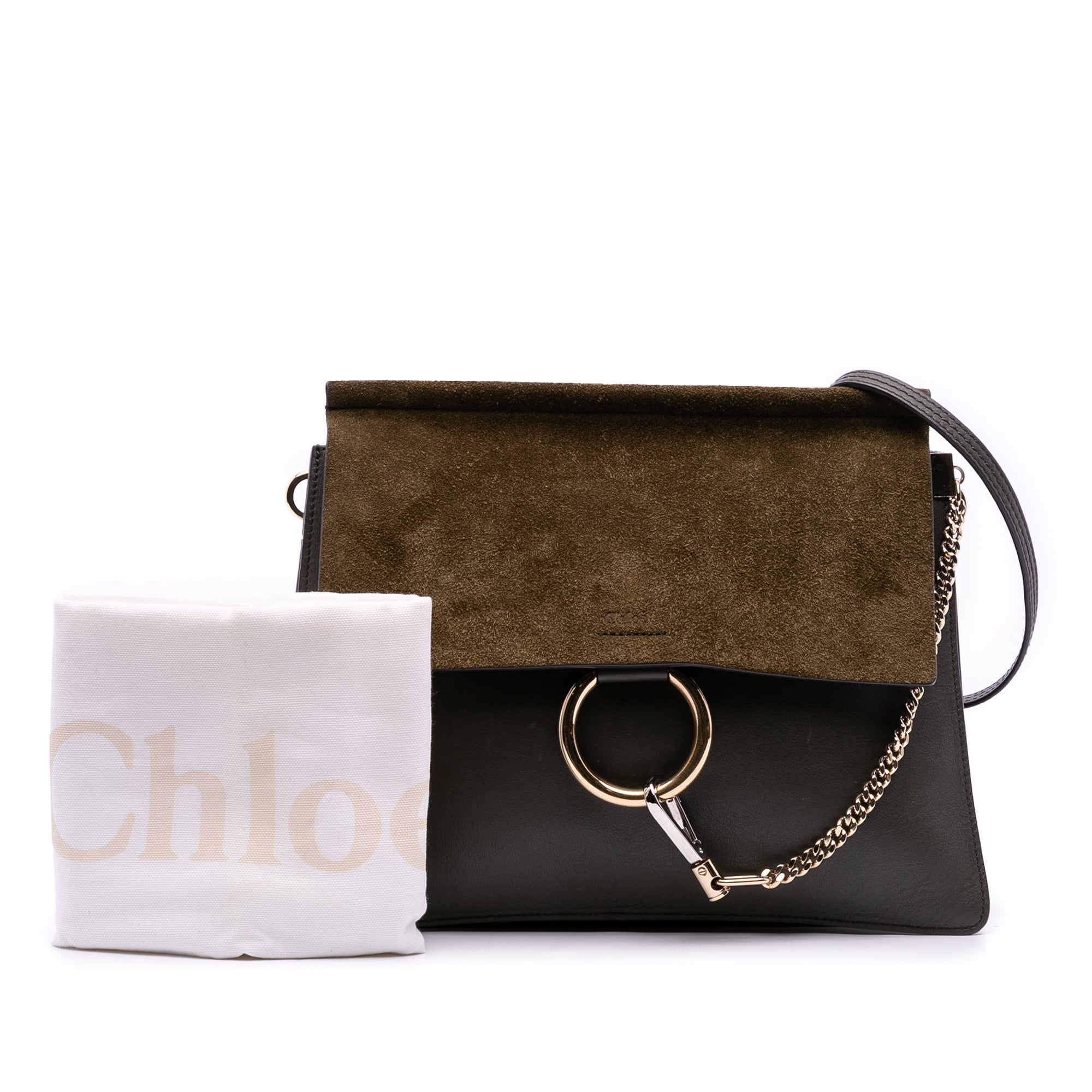 Medium Calfskin and Suede Faye Crossbody
