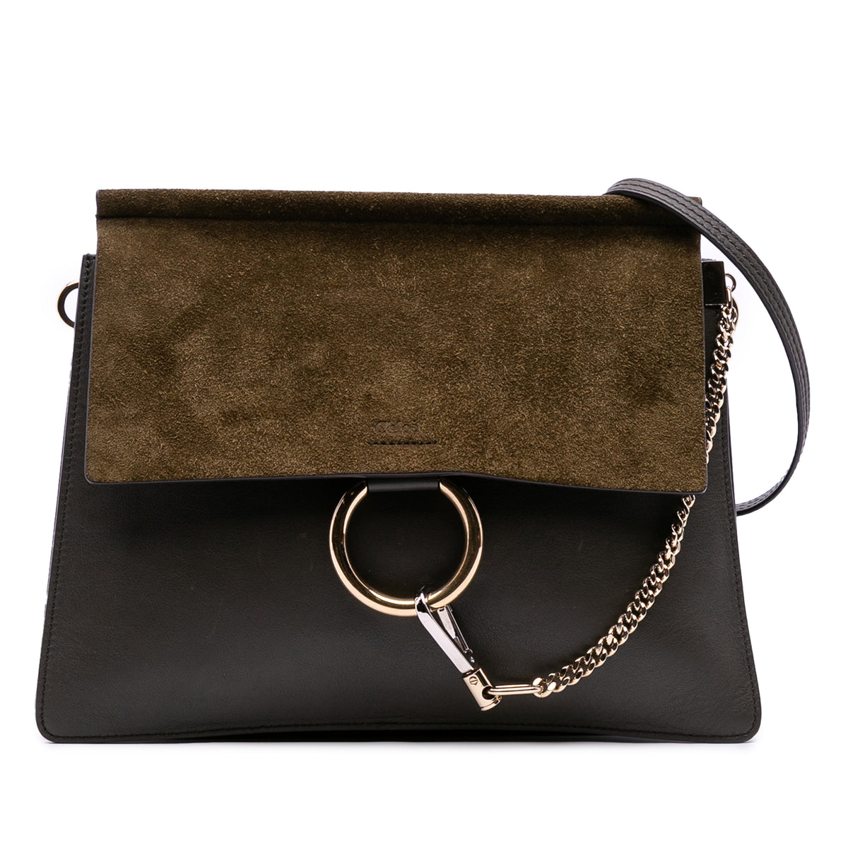 Medium Calfskin and Suede Faye Crossbody