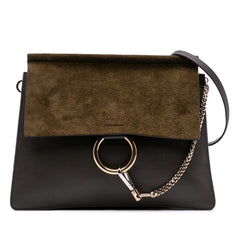 Medium Calfskin and Suede Faye Crossbody