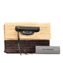 Motocross Classic Envelope Giant 12 Raffia Clutch