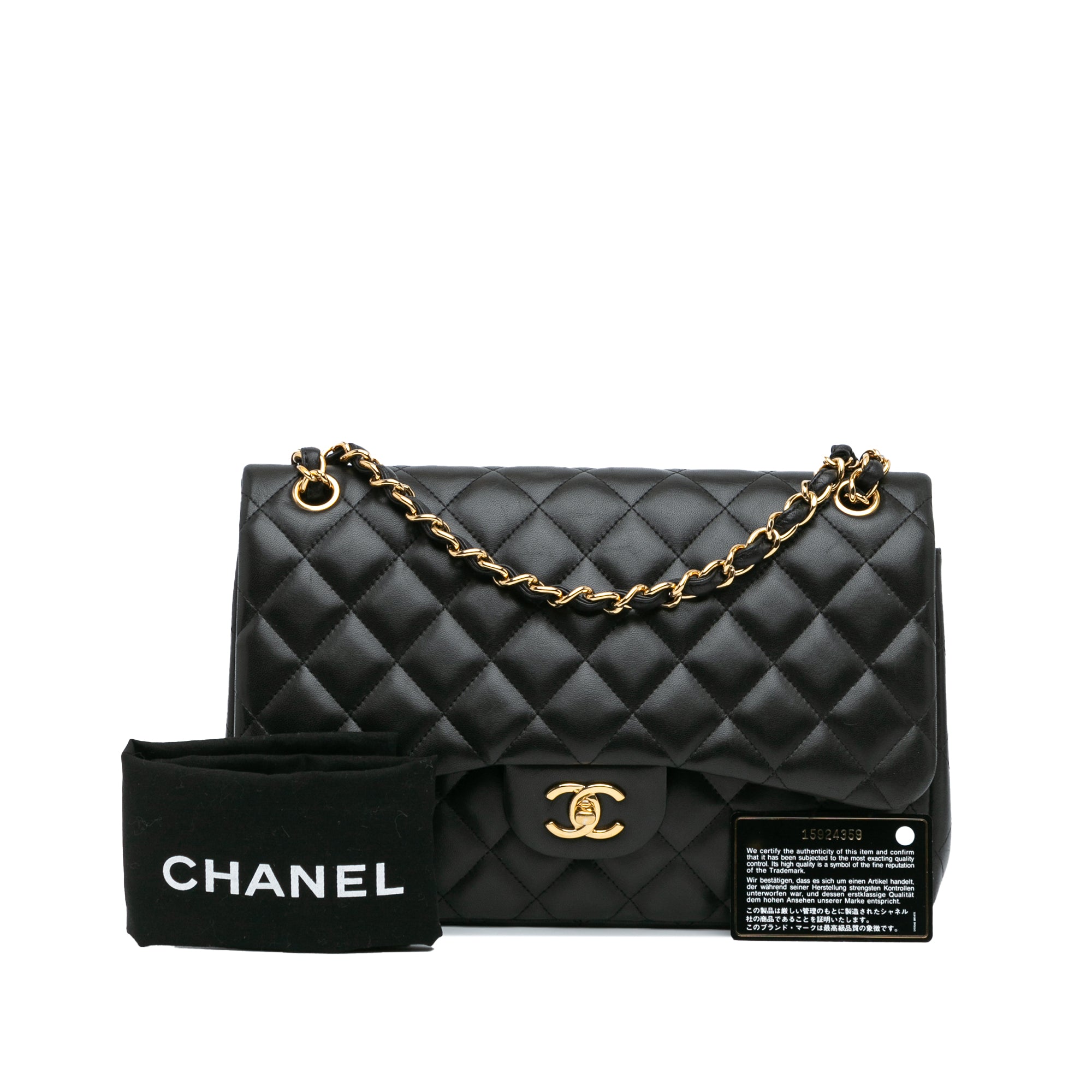Jumbo Classic Lambskin Double Flap