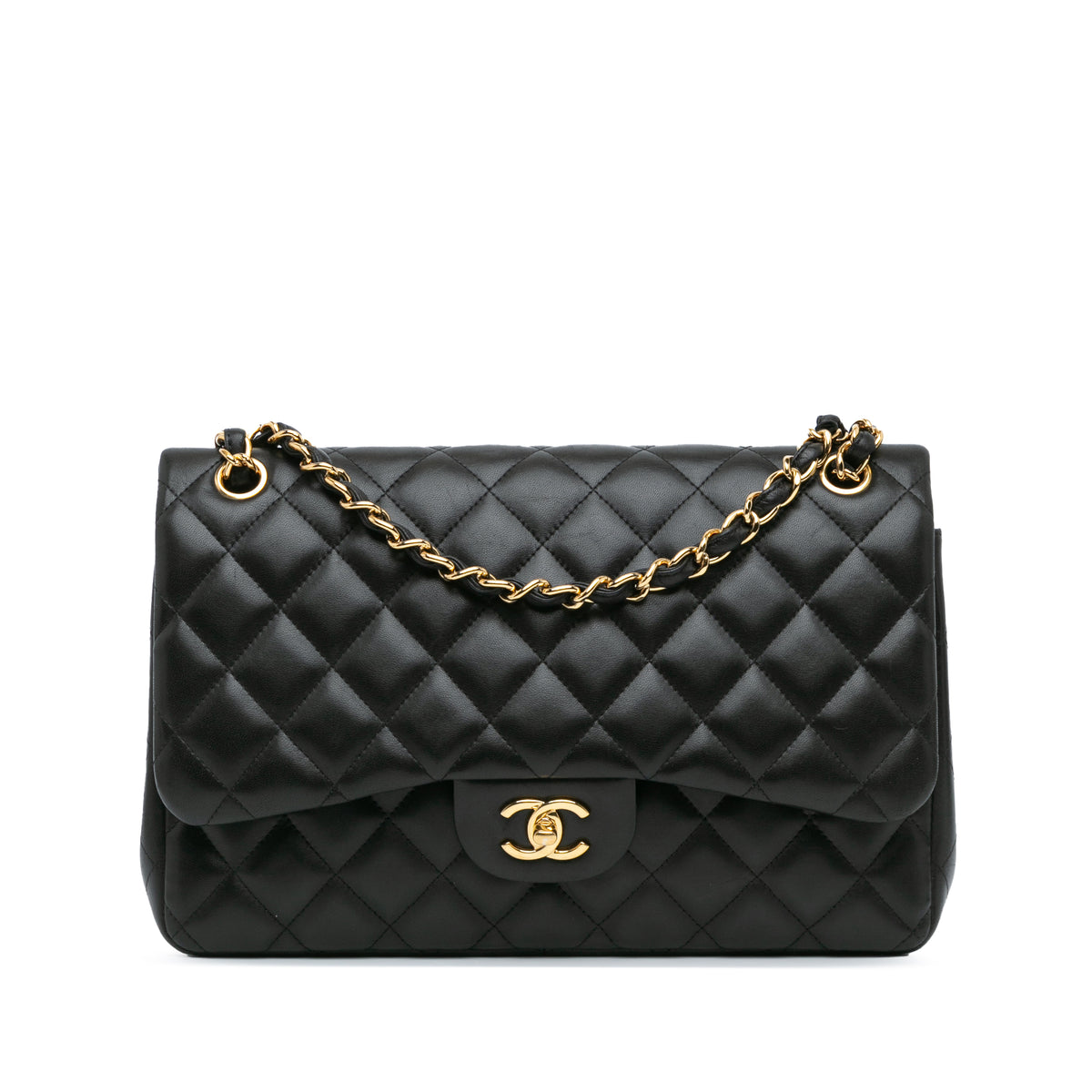 Jumbo Classic Lambskin Double Flap