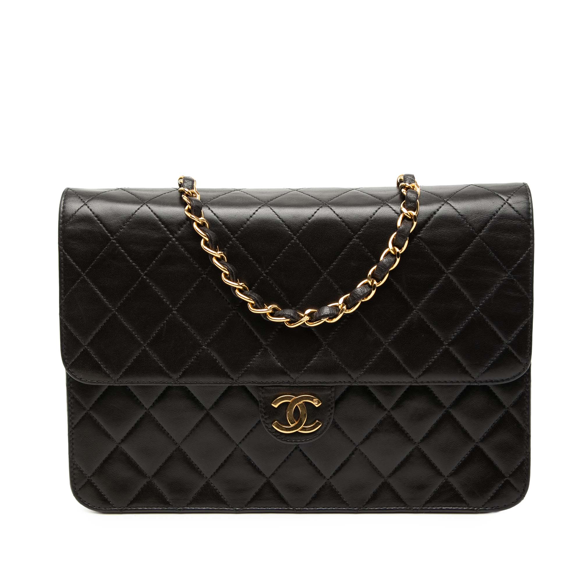 Medium CC Quilted Lambskin Single Flap
