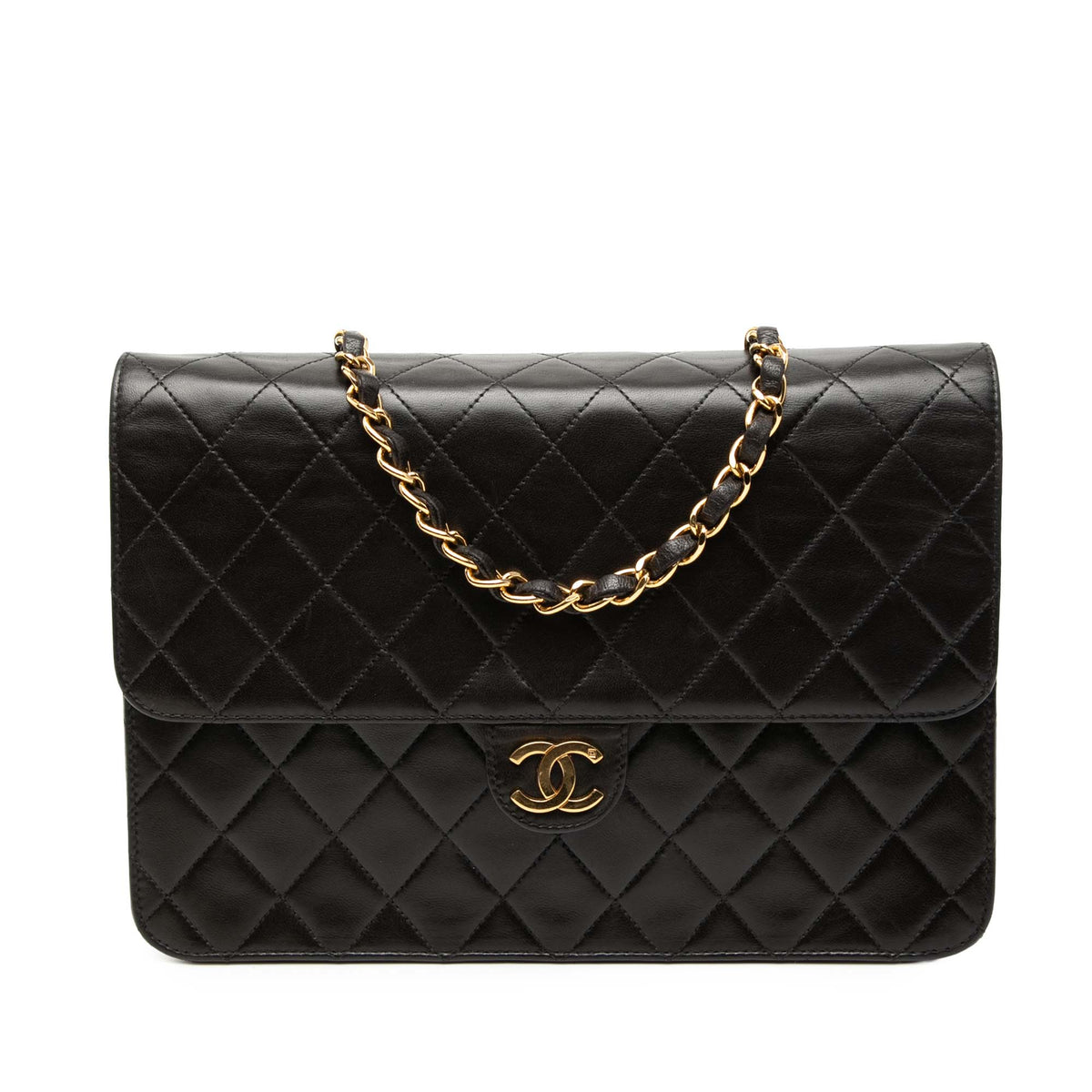 Medium CC Quilted Lambskin Single Flap