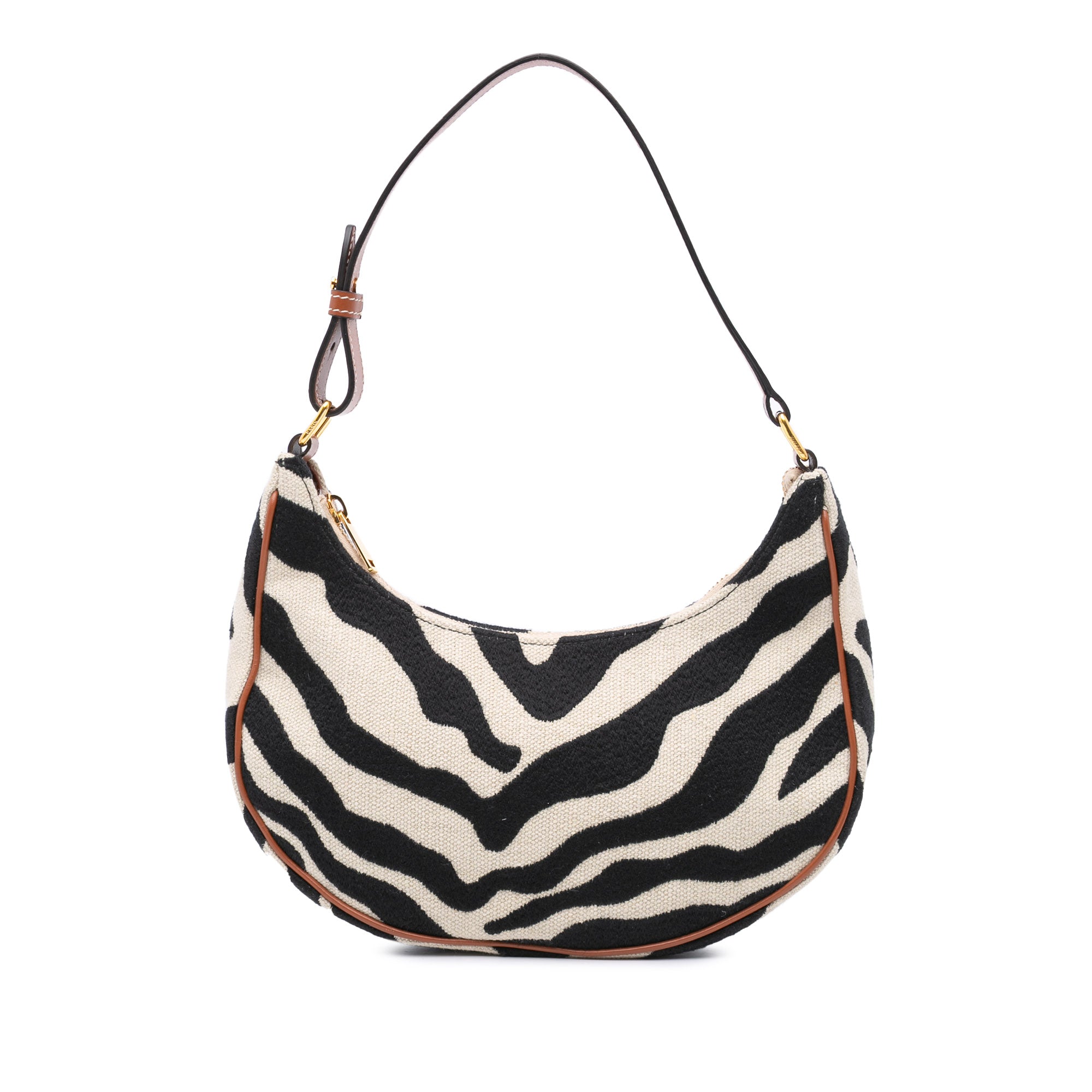 Zebra Print Canvas Ava Shoulder Bag