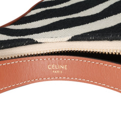 Zebra Print Canvas Ava Shoulder Bag
