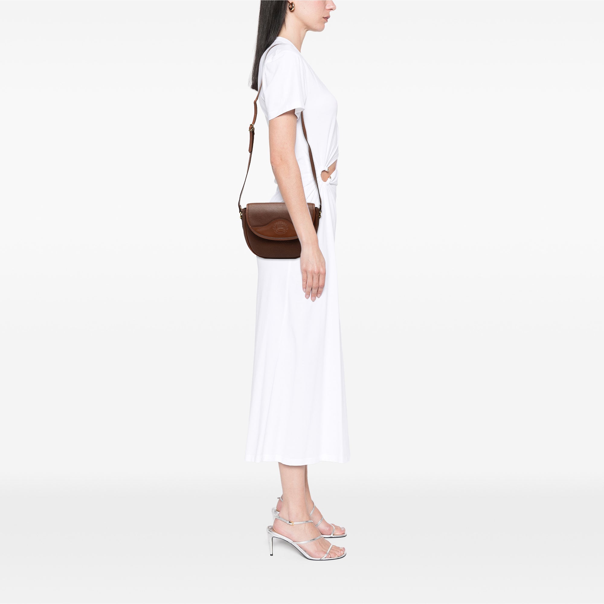 Pebbled Leather Crossbody