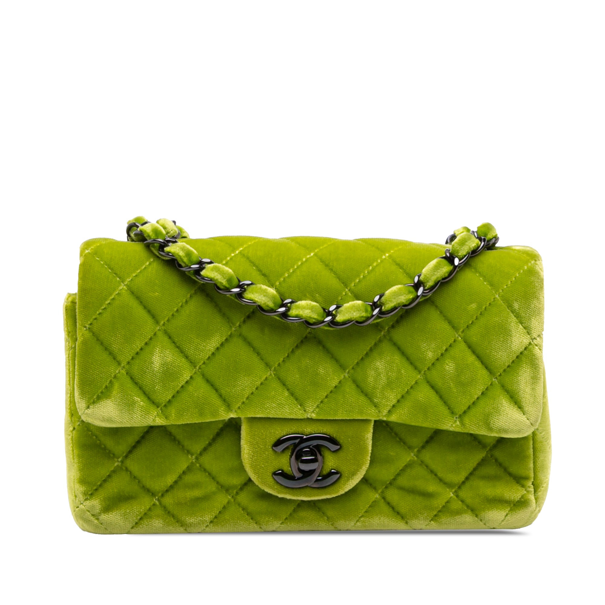 Mini Rectangular Classic Velvet Single Flap