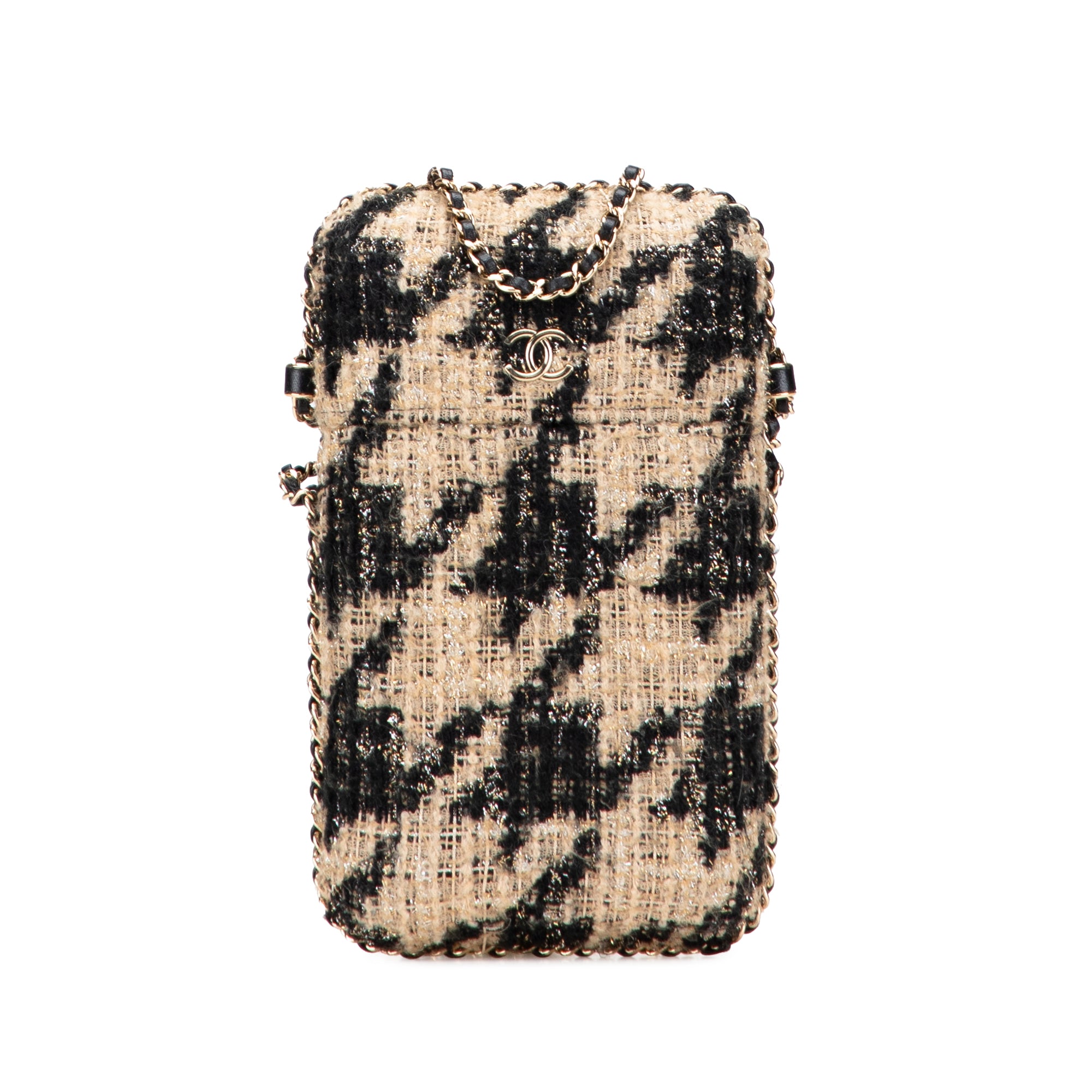 Tweed Chain Around Phone Holder
