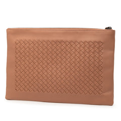 Nappa Intrecciato Zip Wristlet Pouch