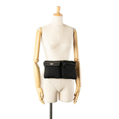 Nylon Double Pocket Belt Bag