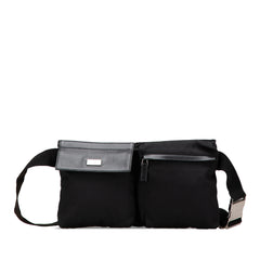 Nylon Double Pocket Belt Bag