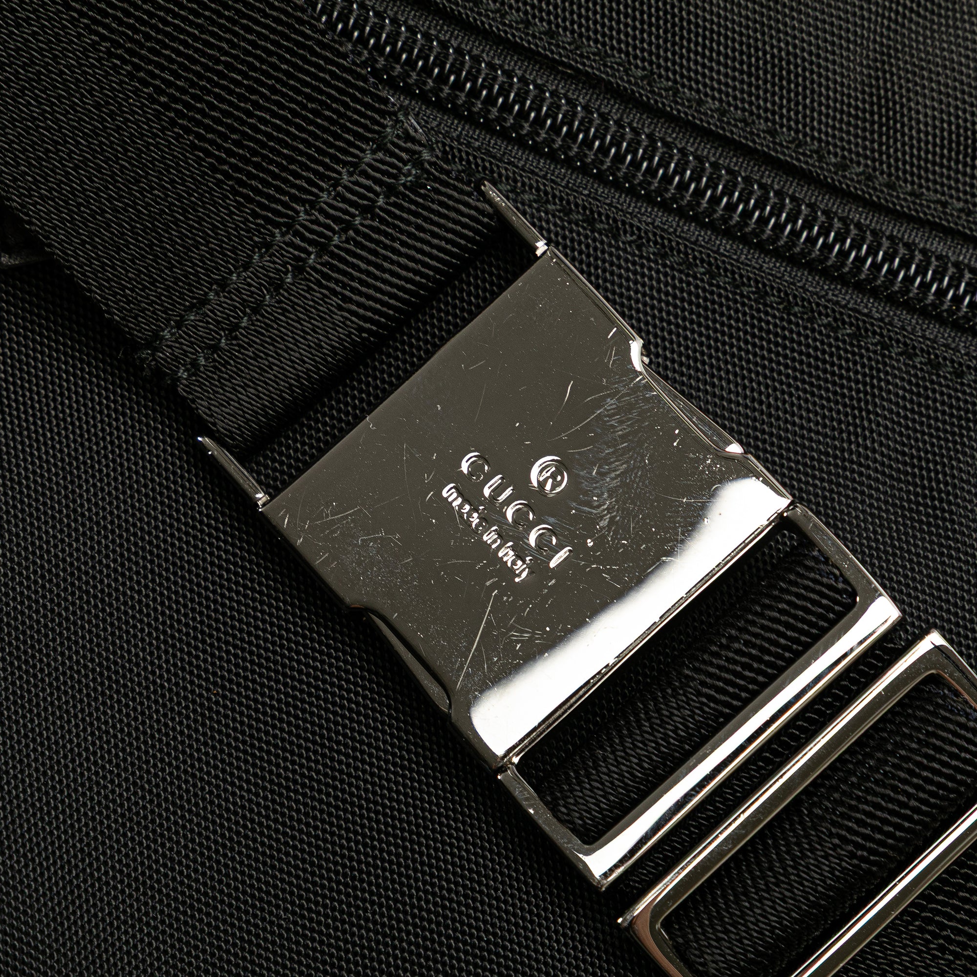 Nylon Double Pocket Belt Bag