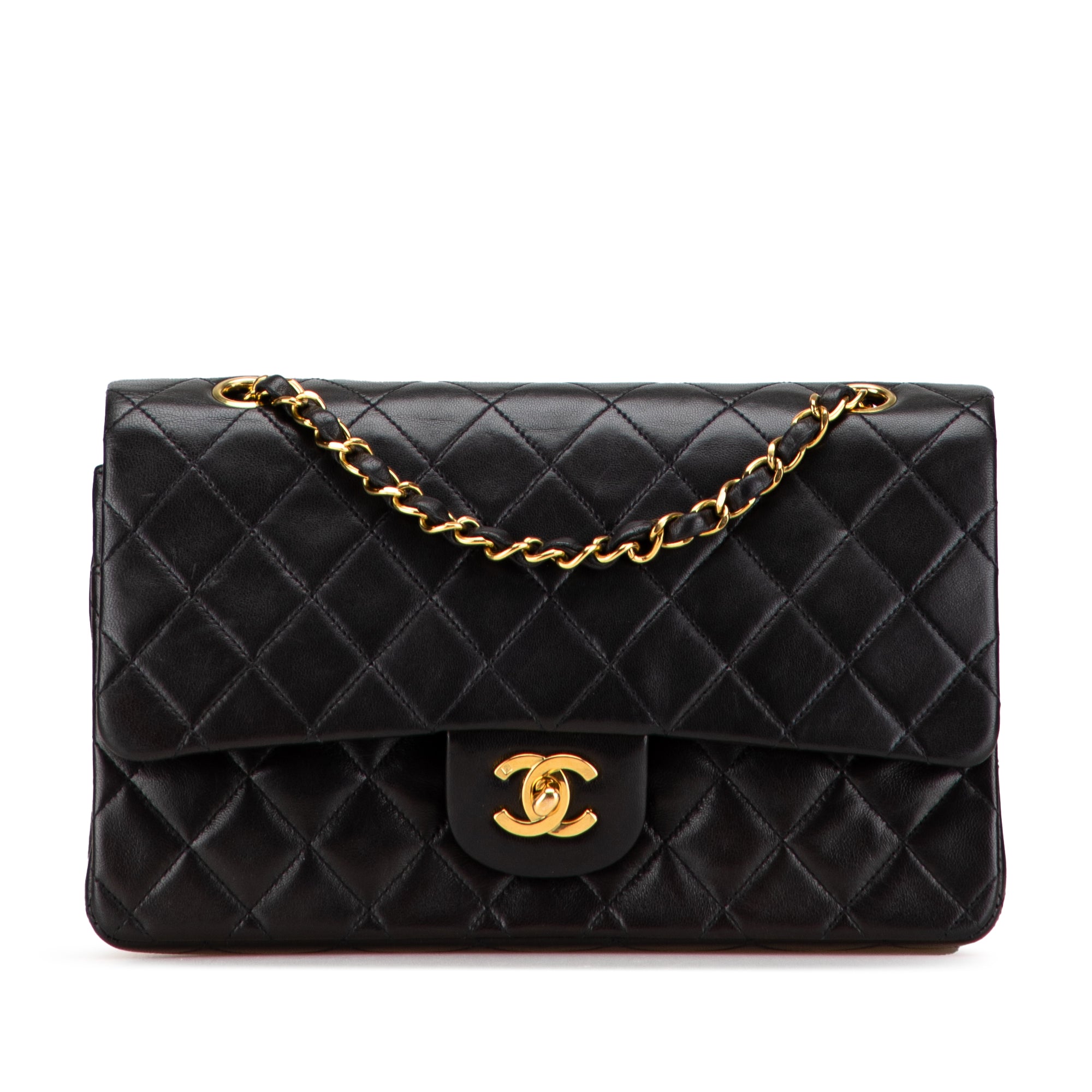 Medium Classic Lambskin Double Flap