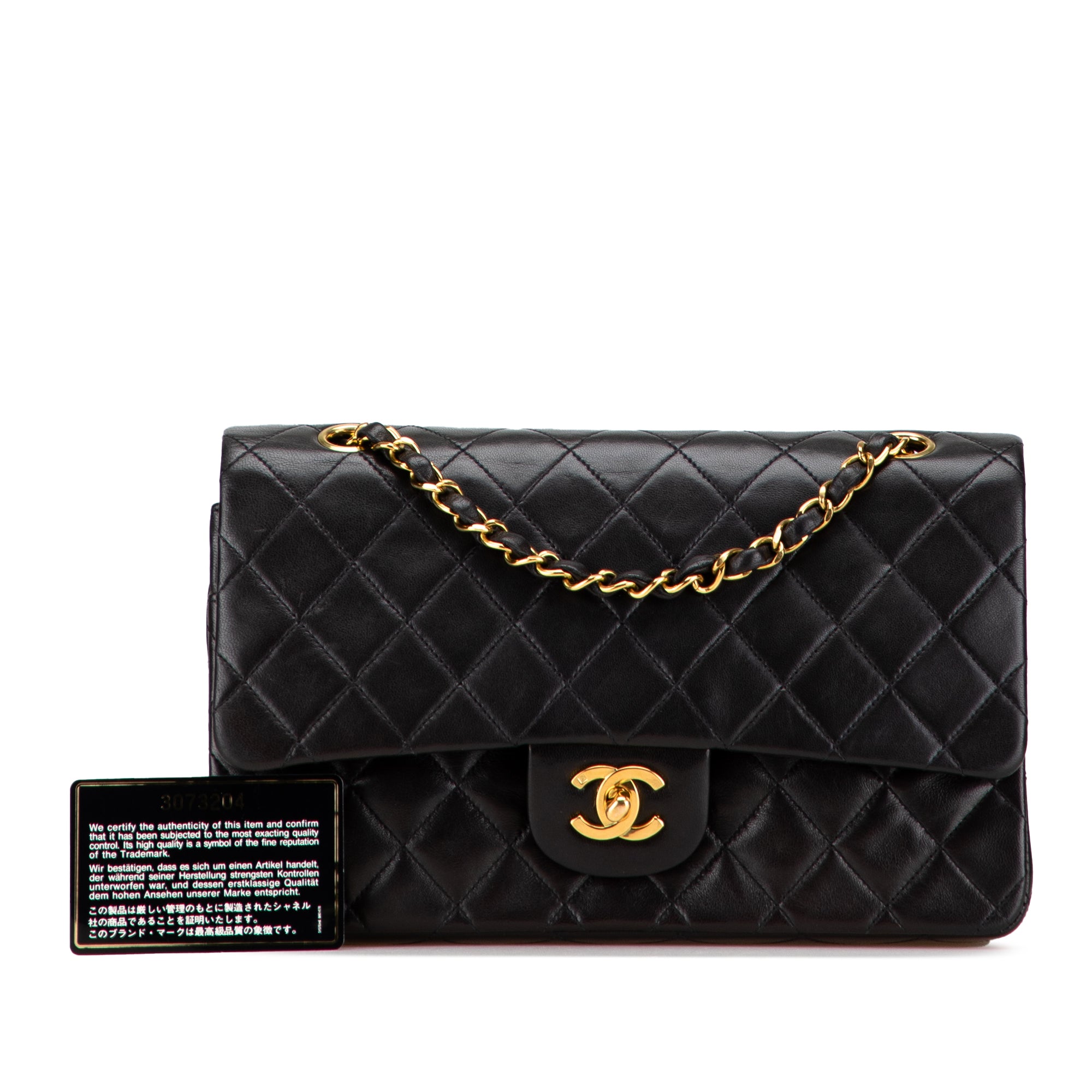 Medium Classic Lambskin Double Flap