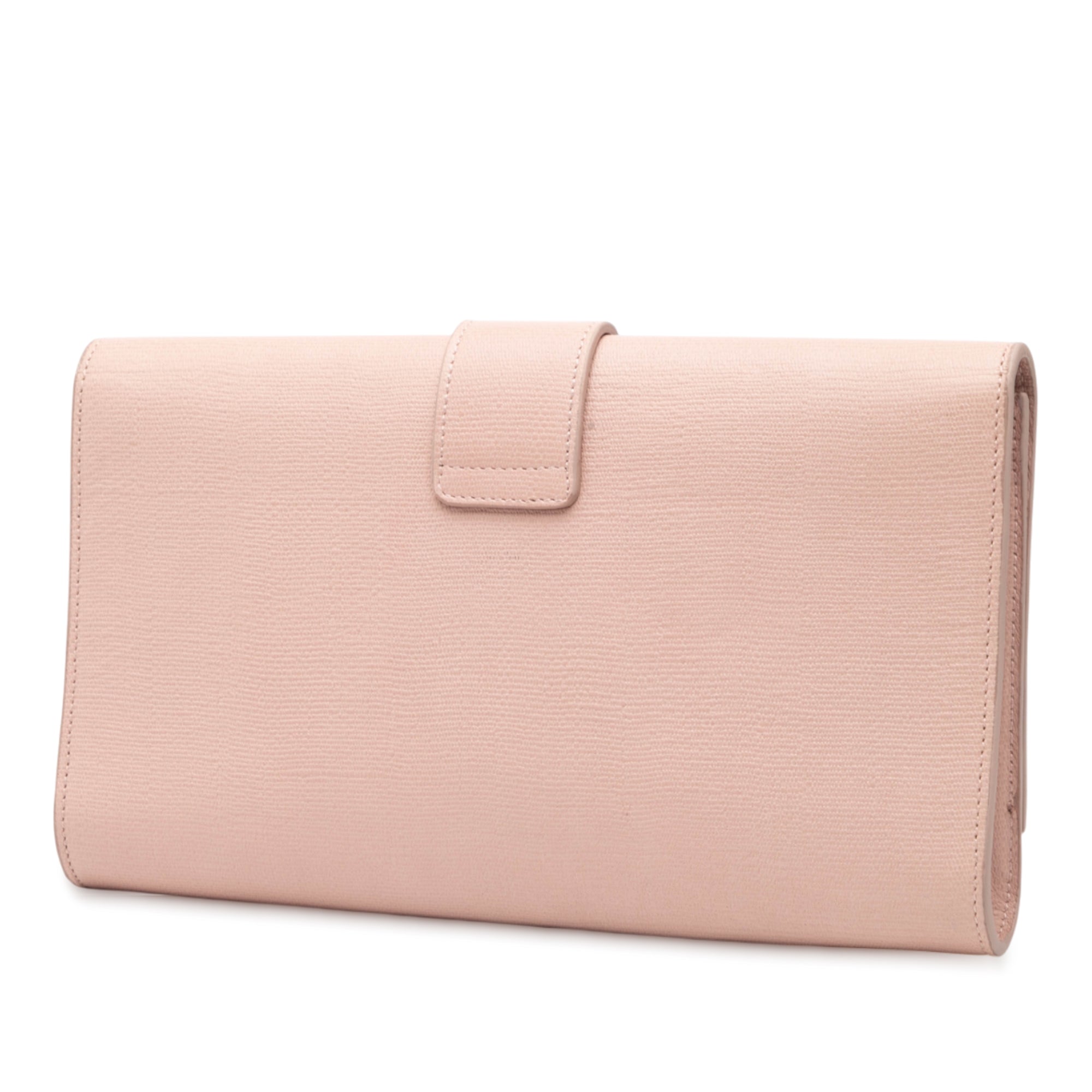 Textured Leather Chyc Ligne Clutch