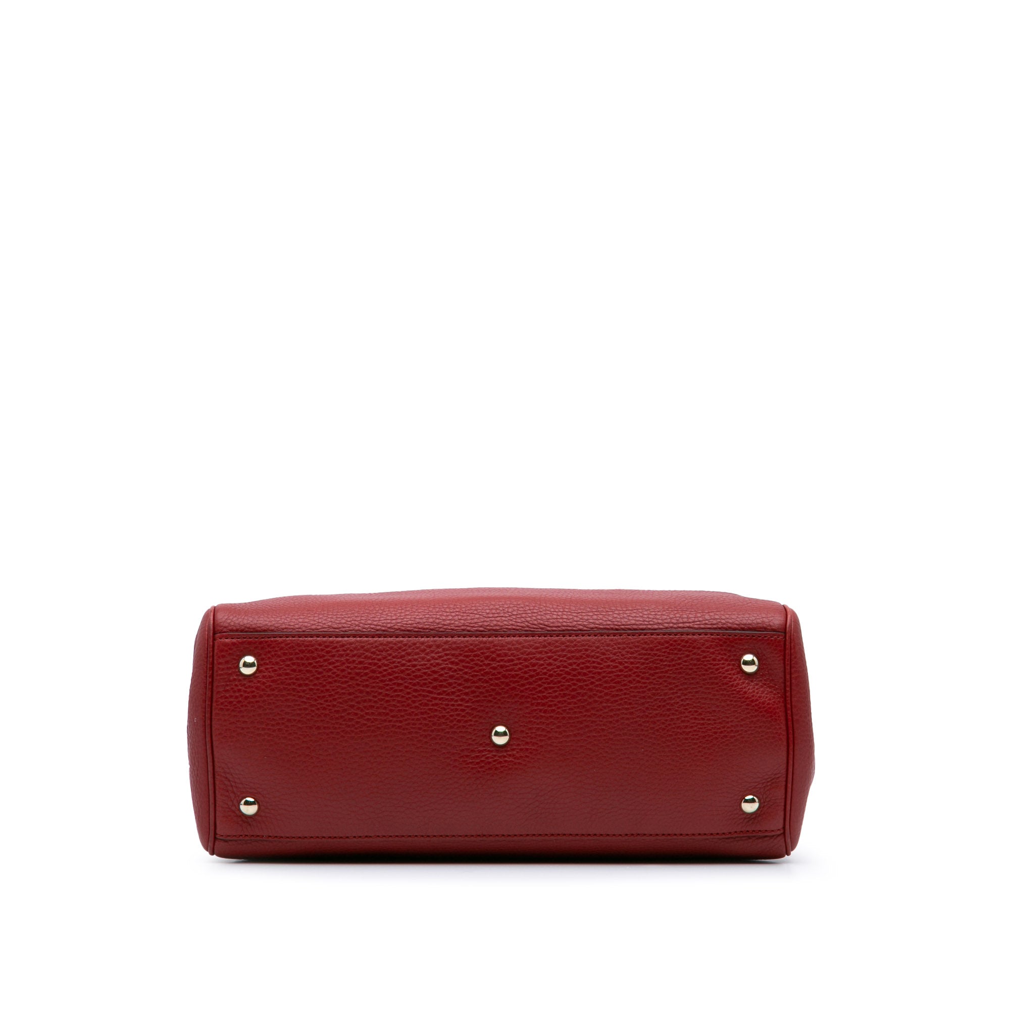 Medium Calfskin Bamboo Shopper Satchel