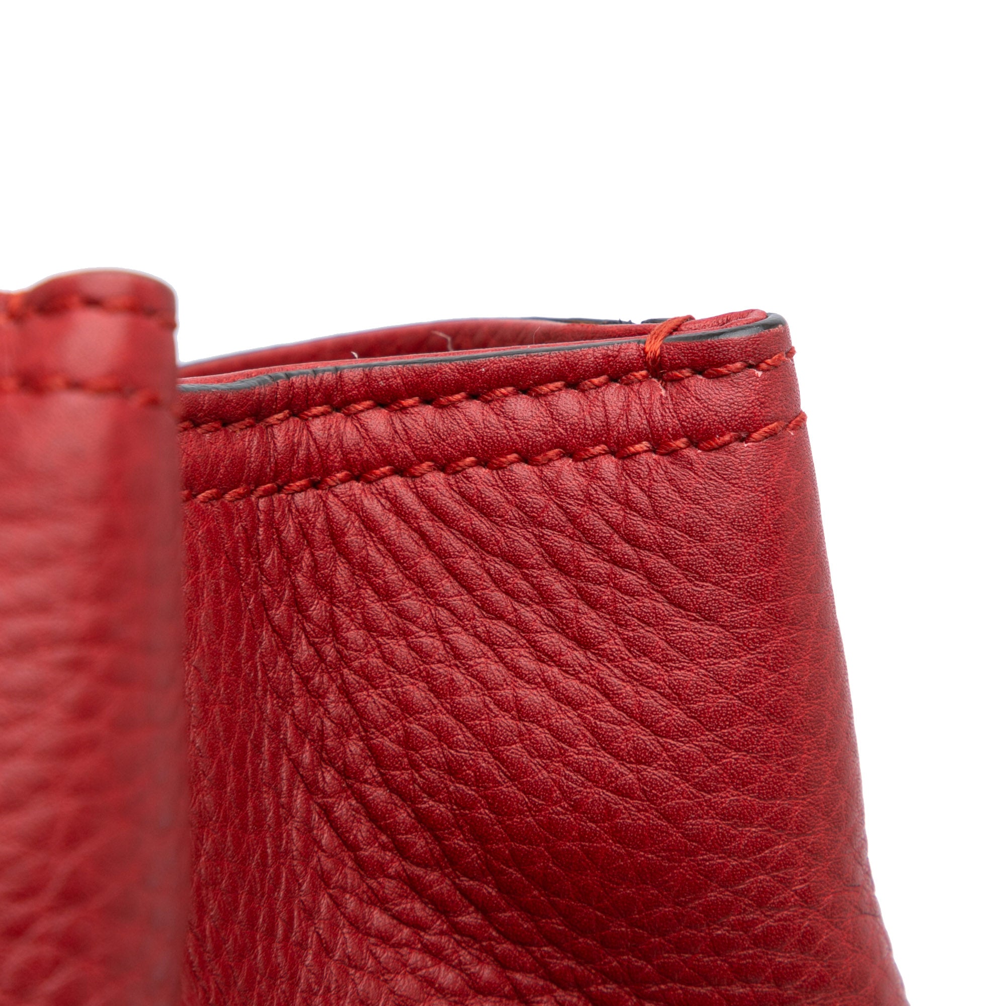 Medium Calfskin Bamboo Shopper Satchel