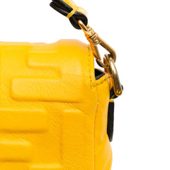 Mini Zucca Embossed Leather Baguette Satchel