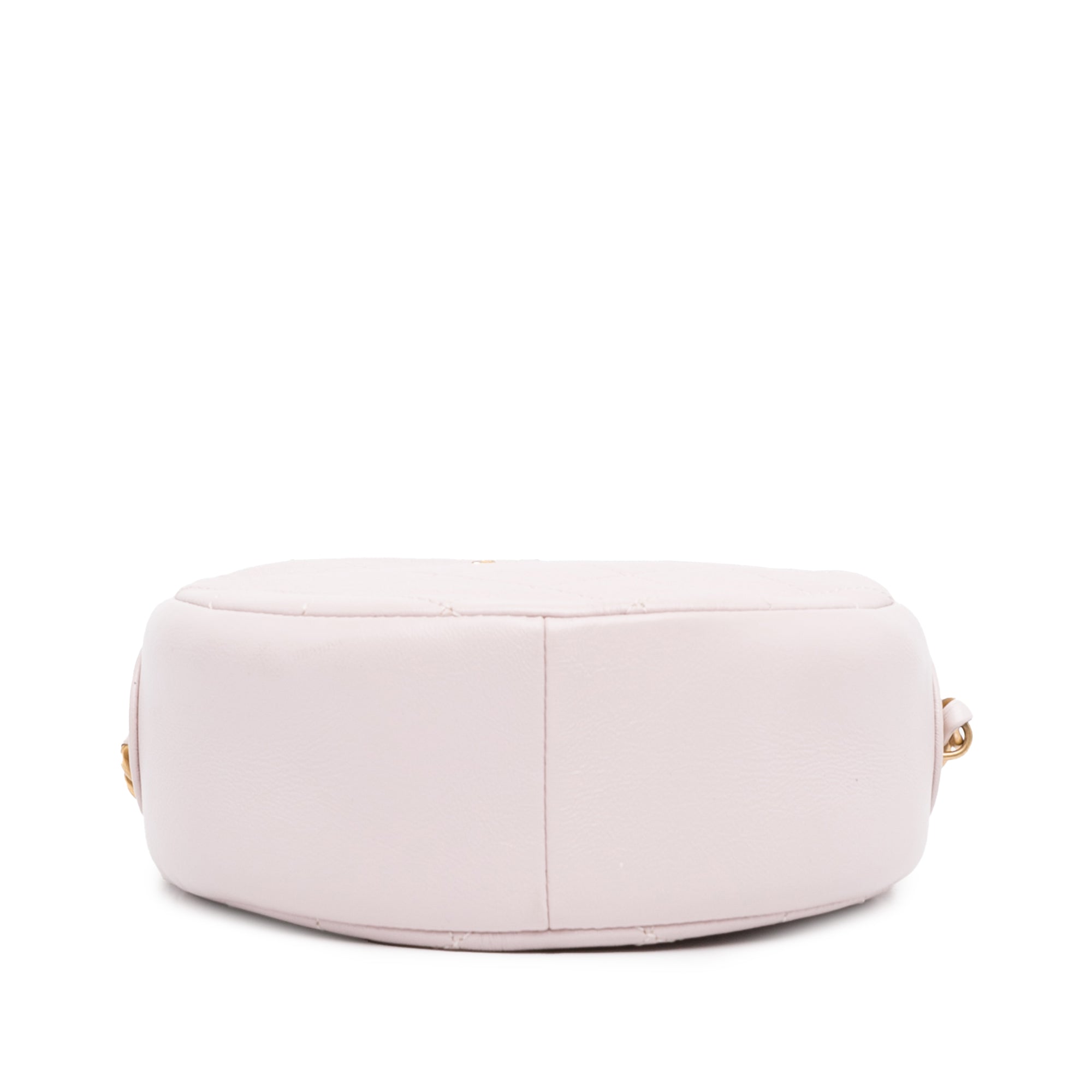 Quilted Patent Round Clutch with Chain_4