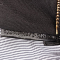 Medium Striped Canvas Baguette Satchel