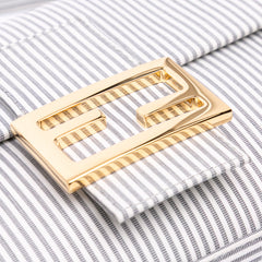 Medium Striped Canvas Baguette Satchel