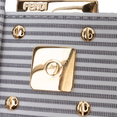 Medium Striped Canvas Baguette Satchel