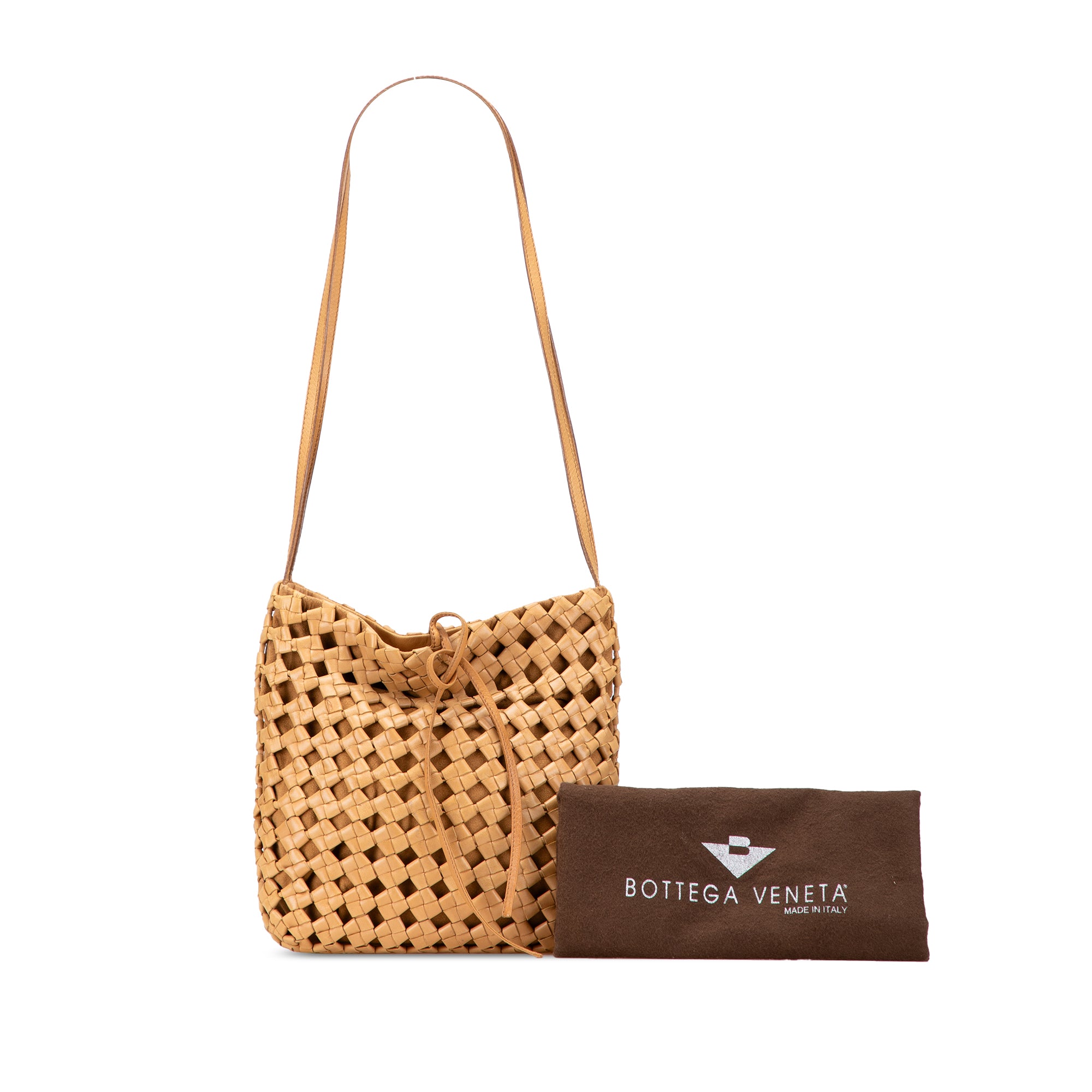 Woven Leather Intrecciato Shoulder Bag