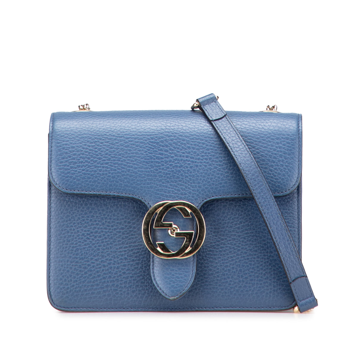 Small Dollar Calfskin Interlocking G Crossbody