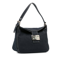 Canvas FF Marble Double Flap Shoulder Bag_1