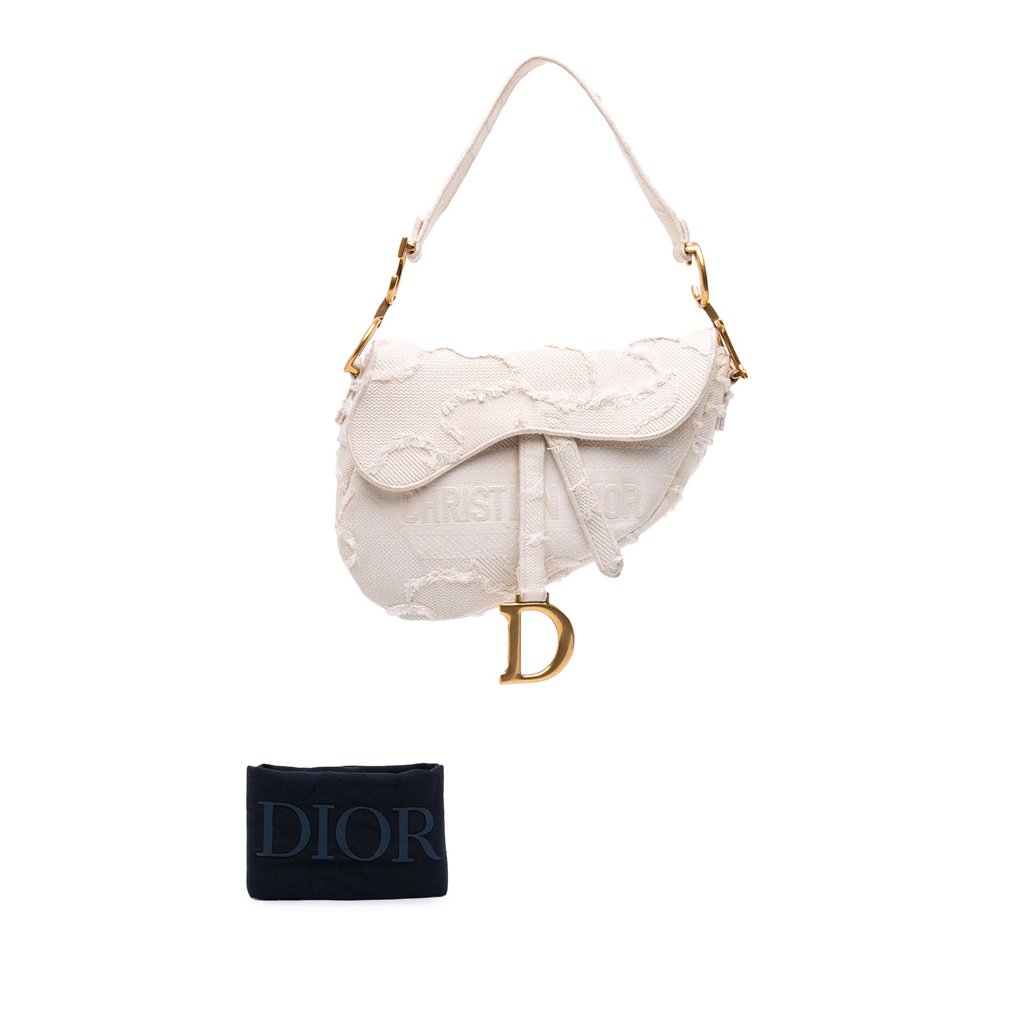 Mini Canvas Embroidered Camouflage Saddle Bag