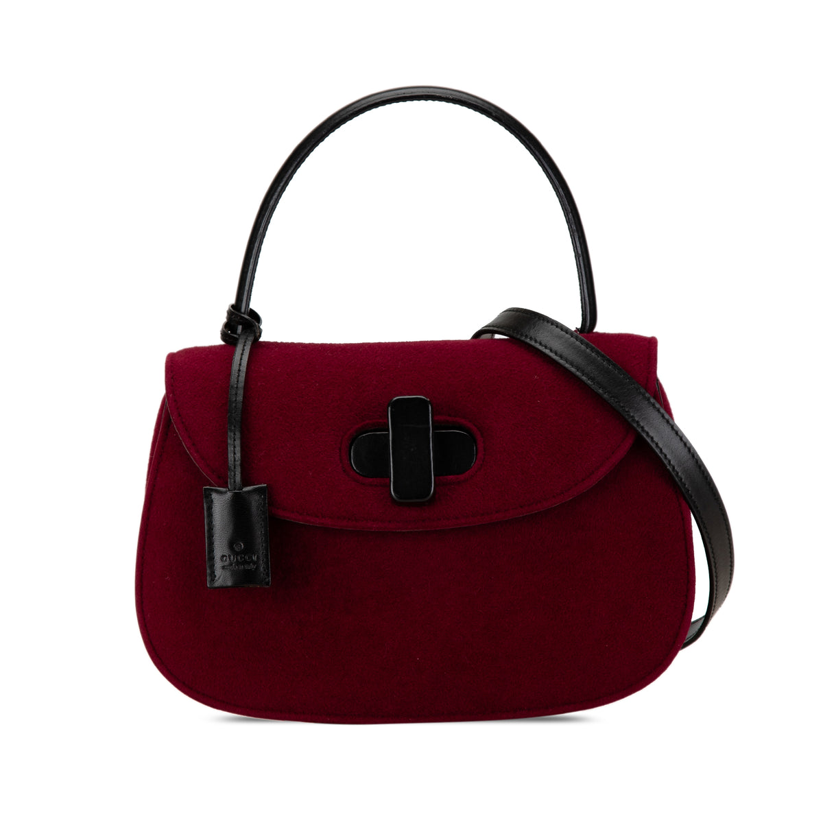 Felt Twist Lock Top Handle Bag_0