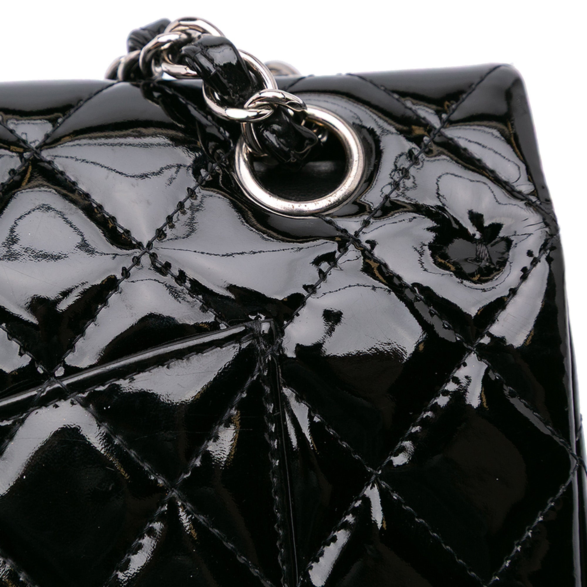 Medium Classic Patent Double Flap