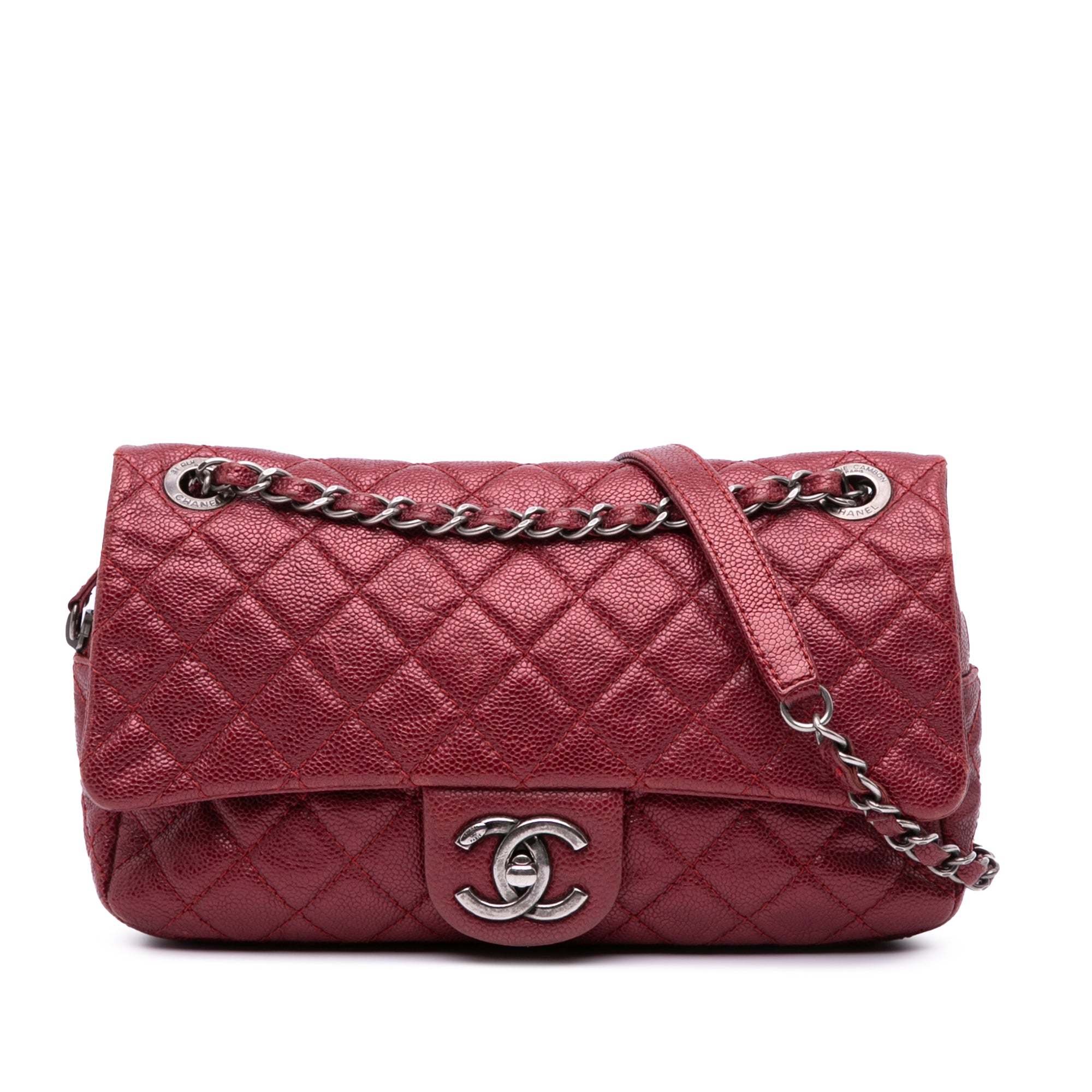 Medium Quilted Caviar Easy Flap
