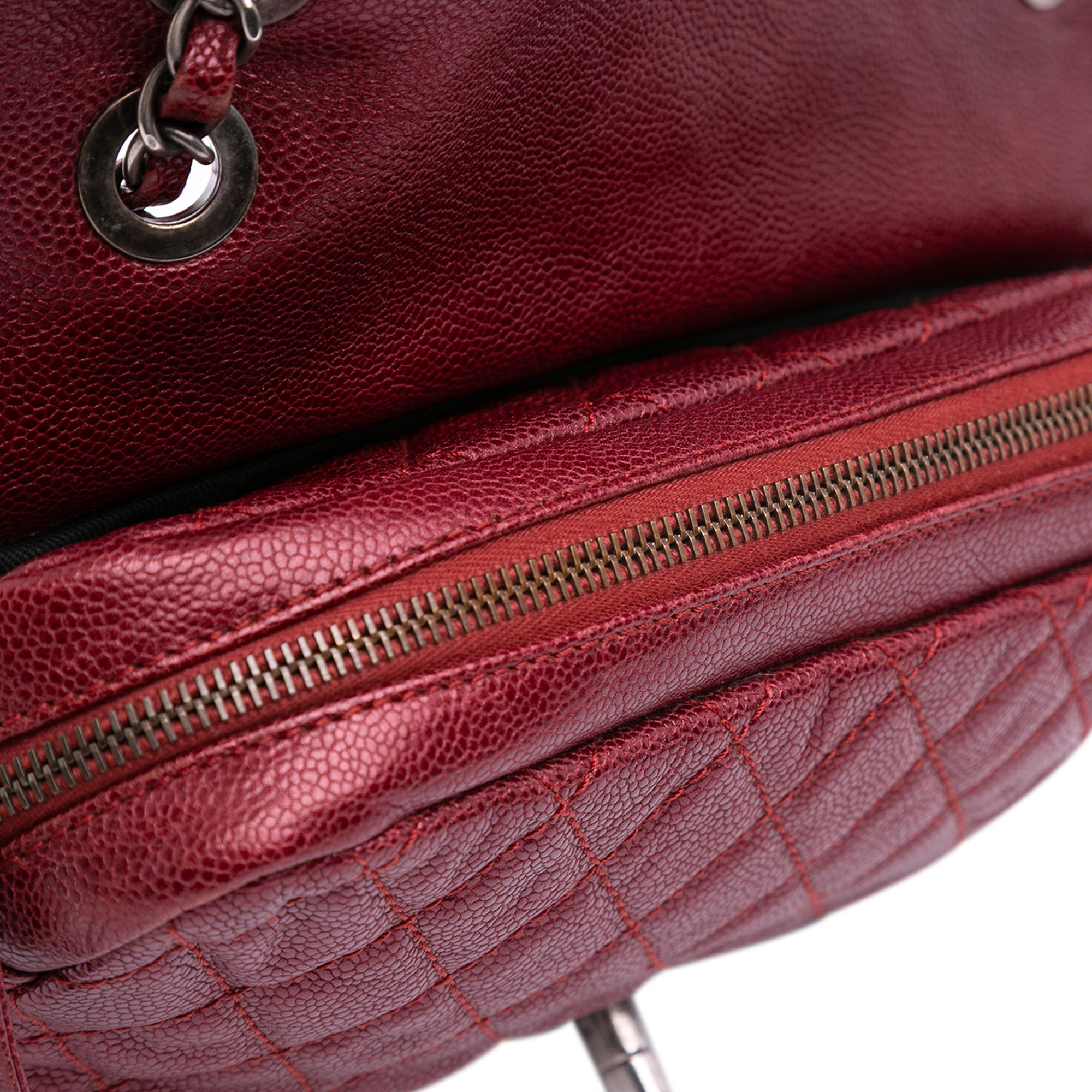 Medium Quilted Caviar Easy Flap