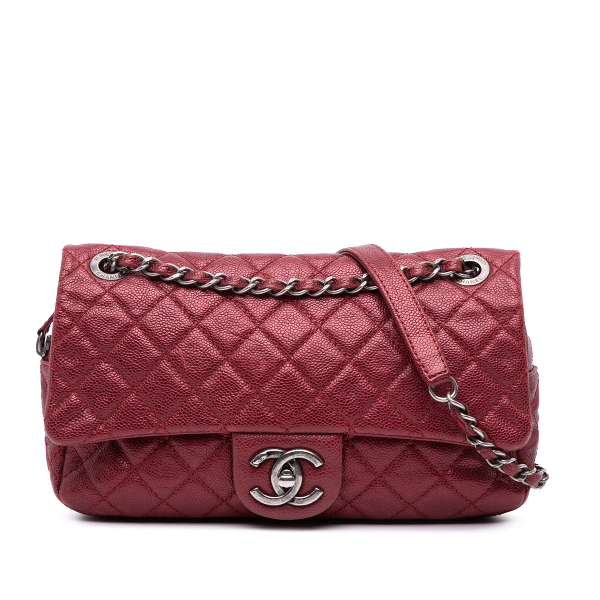 Medium Quilted Caviar Easy Flap