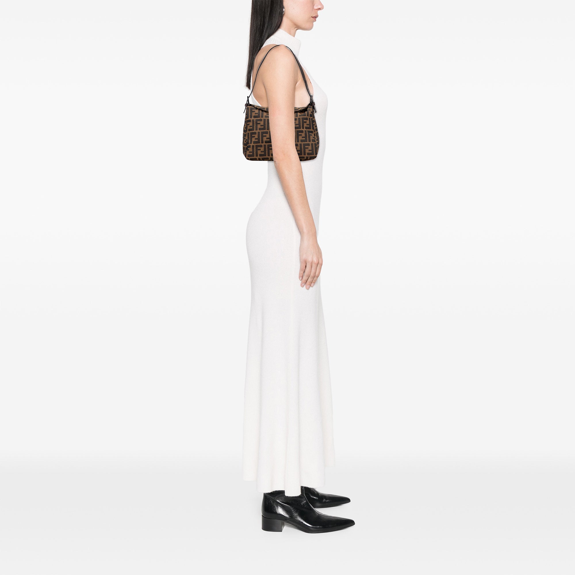 Zucca Canvas Double Flap Shoulder Bag