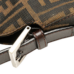 Zucca Canvas Double Flap Shoulder Bag