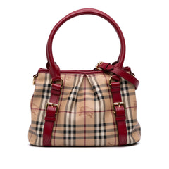Small Haymarket Check Coated Canvas Northfield Satchel
