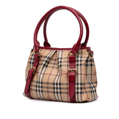 Small Haymarket Check Coated Canvas Northfield Satchel