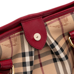 Small Haymarket Check Coated Canvas Northfield Satchel