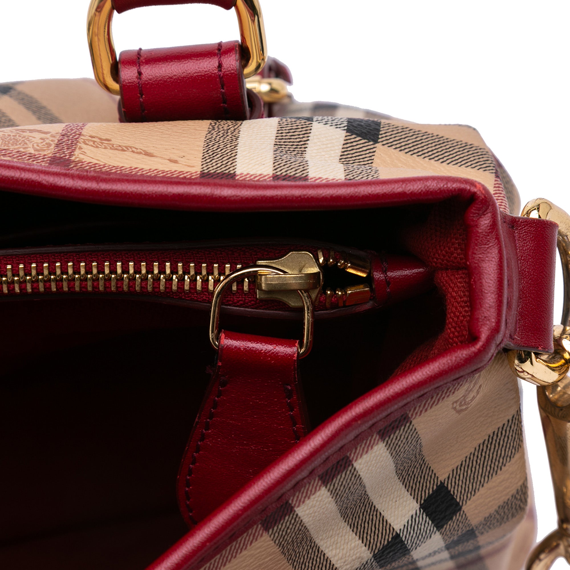 Small Haymarket Check Coated Canvas Northfield Satchel