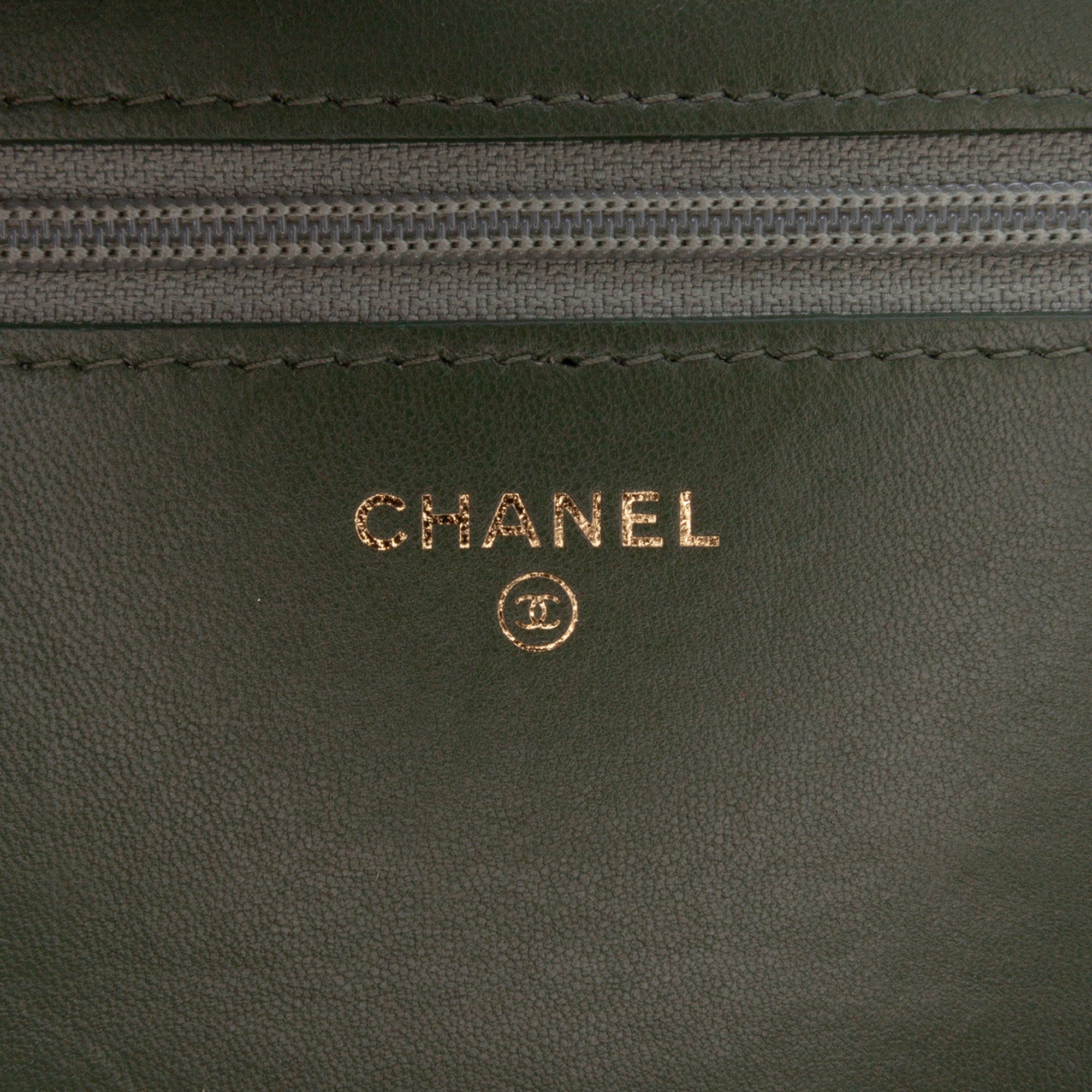 Chevron Quilted Crumpled Calfskin Boy Wallet On Chain