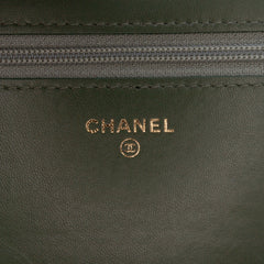 Chevron Quilted Crumpled Calfskin Boy Wallet On Chain