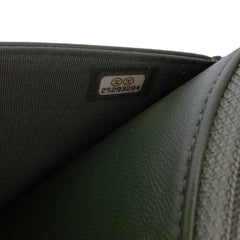 Chevron Quilted Crumpled Calfskin Boy Wallet On Chain