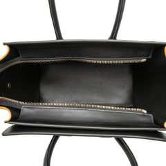 Micro Tricolor Leather Luggage Tote