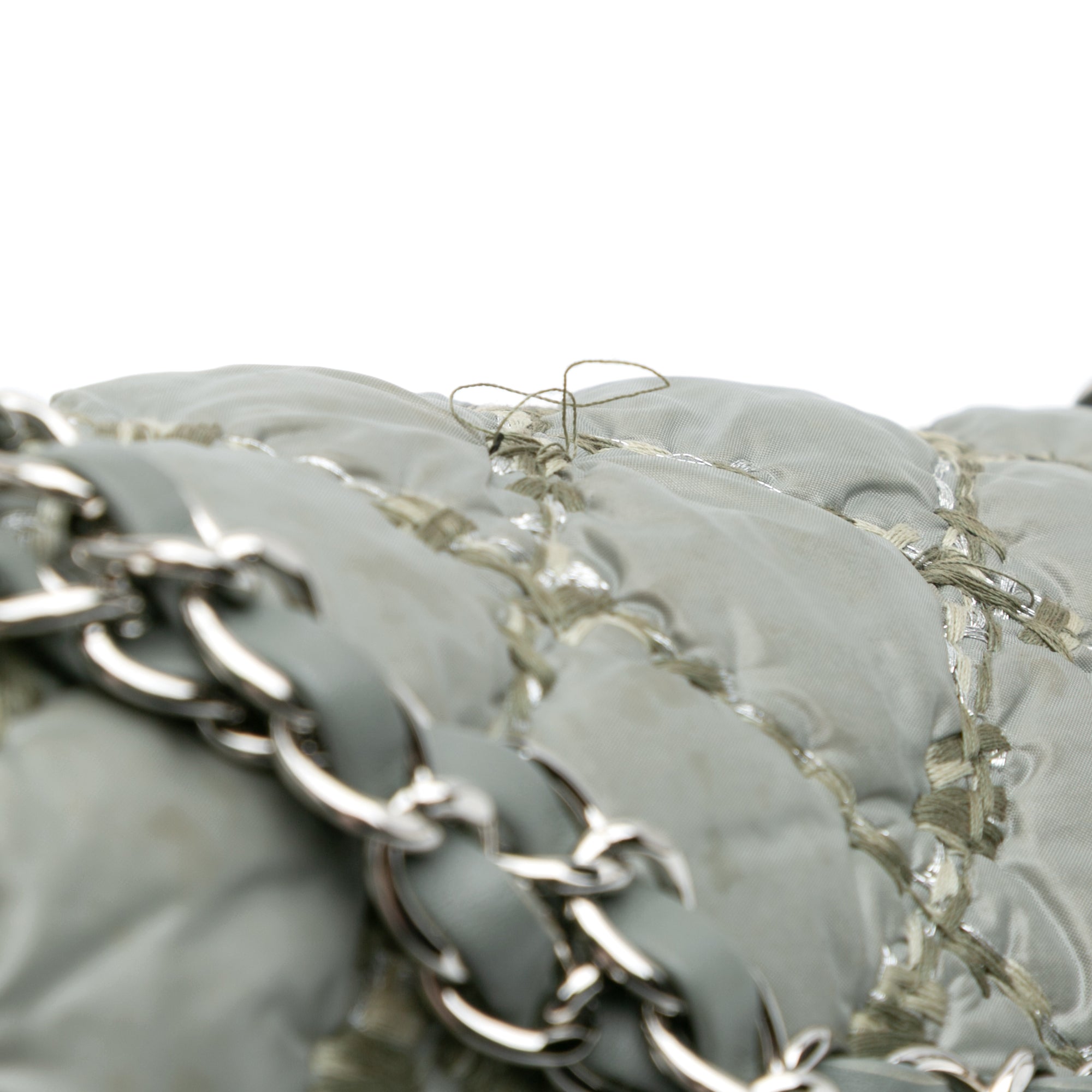 Paris-Byzance Nylon Tweed On Stitch Bubble Accordion Flap