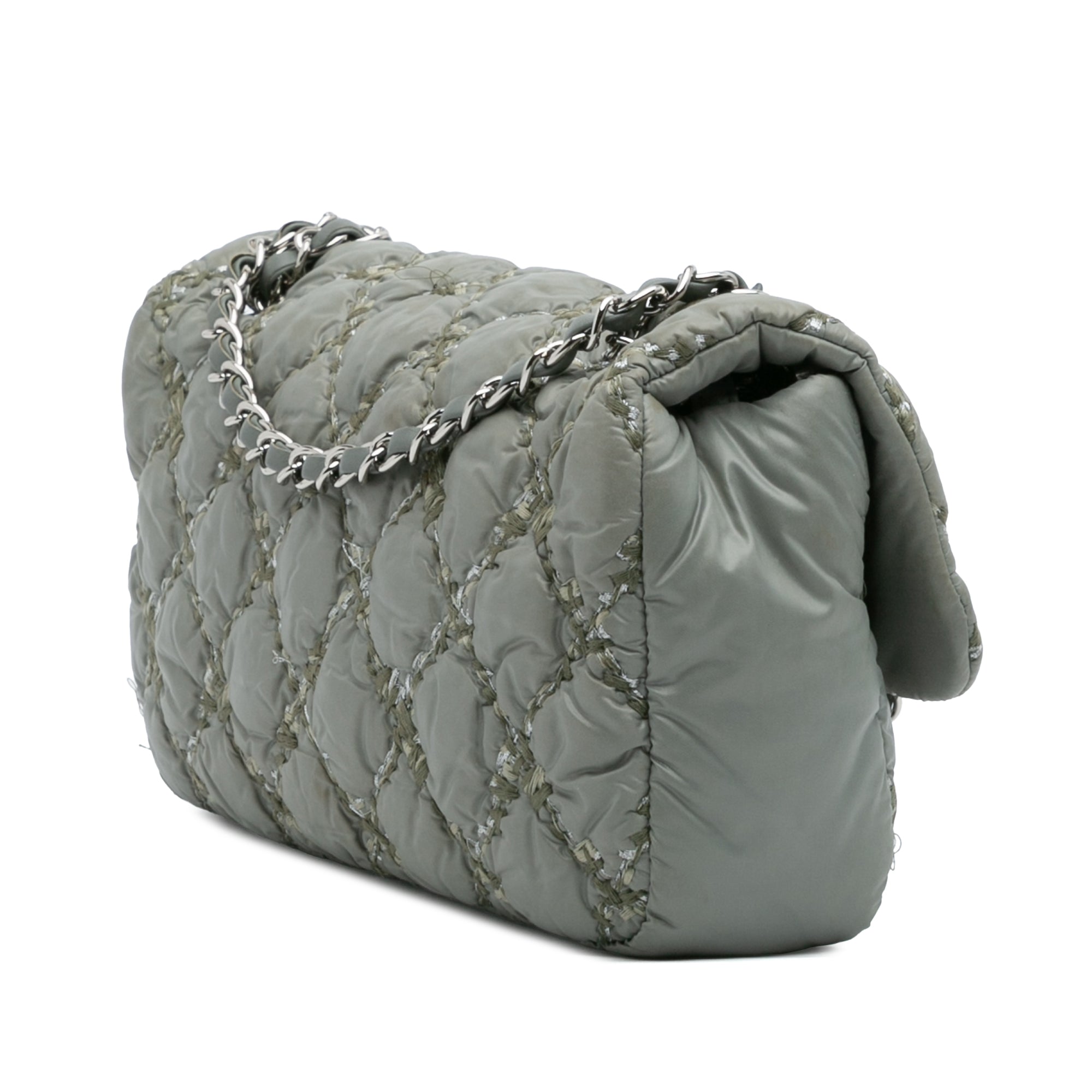 Paris-Byzance Nylon Tweed On Stitch Bubble Accordion Flap