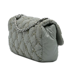 Paris-Byzance Nylon Tweed On Stitch Bubble Accordion Flap