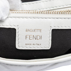 Zucca Embossed Leather Baguette Satchel